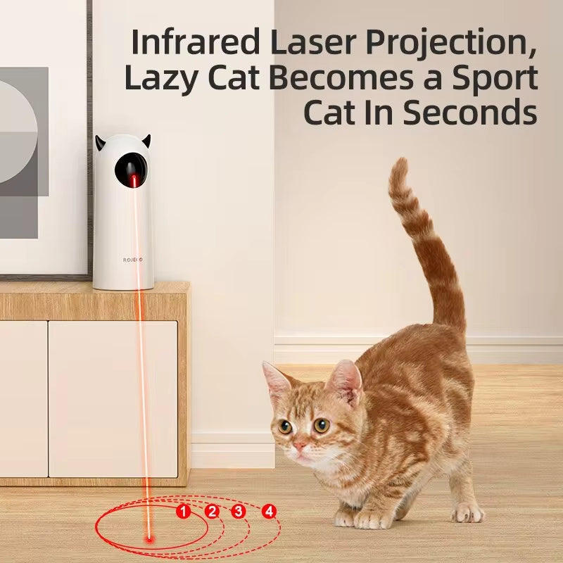 PawCraft Interactive Laser Cat Toy - Automatic 360° Rotation