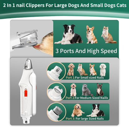 3-in-1 LED Nail Clippers with Grinder for Cats & Dogs