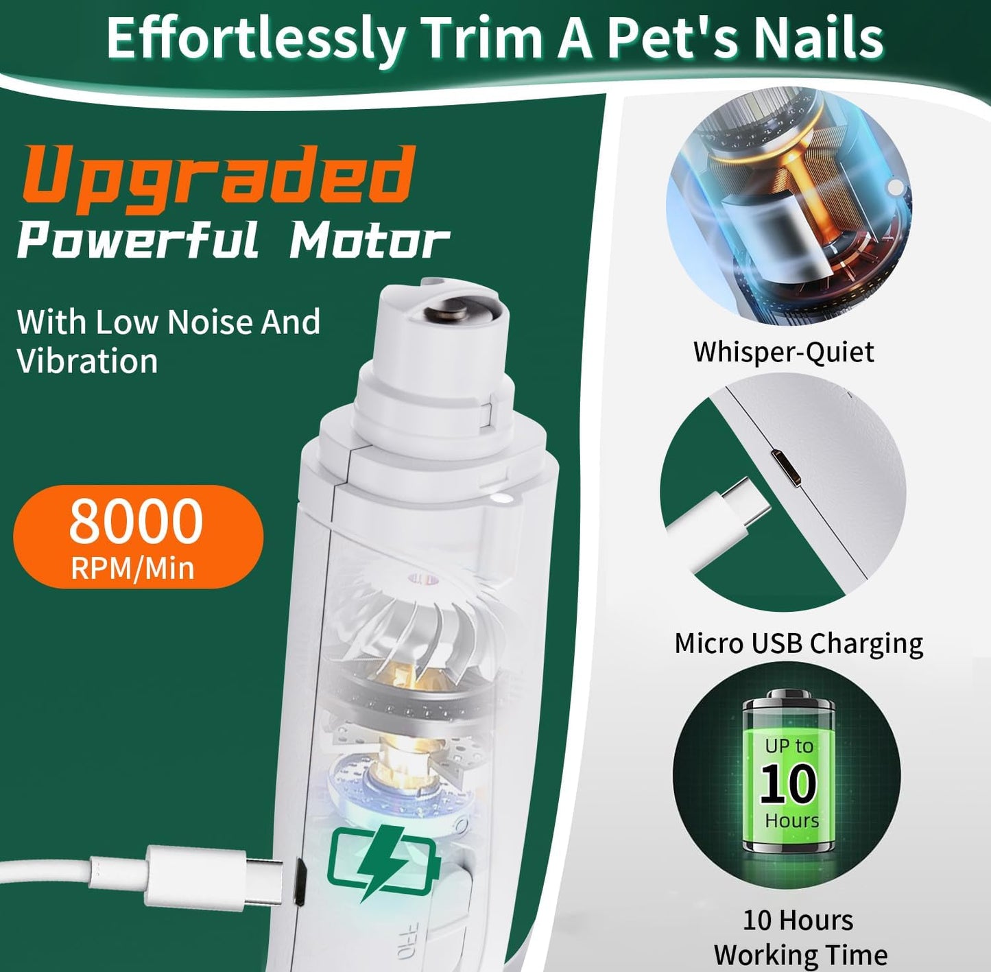 3-in-1 LED Nail Clippers with Grinder for Cats & Dogs